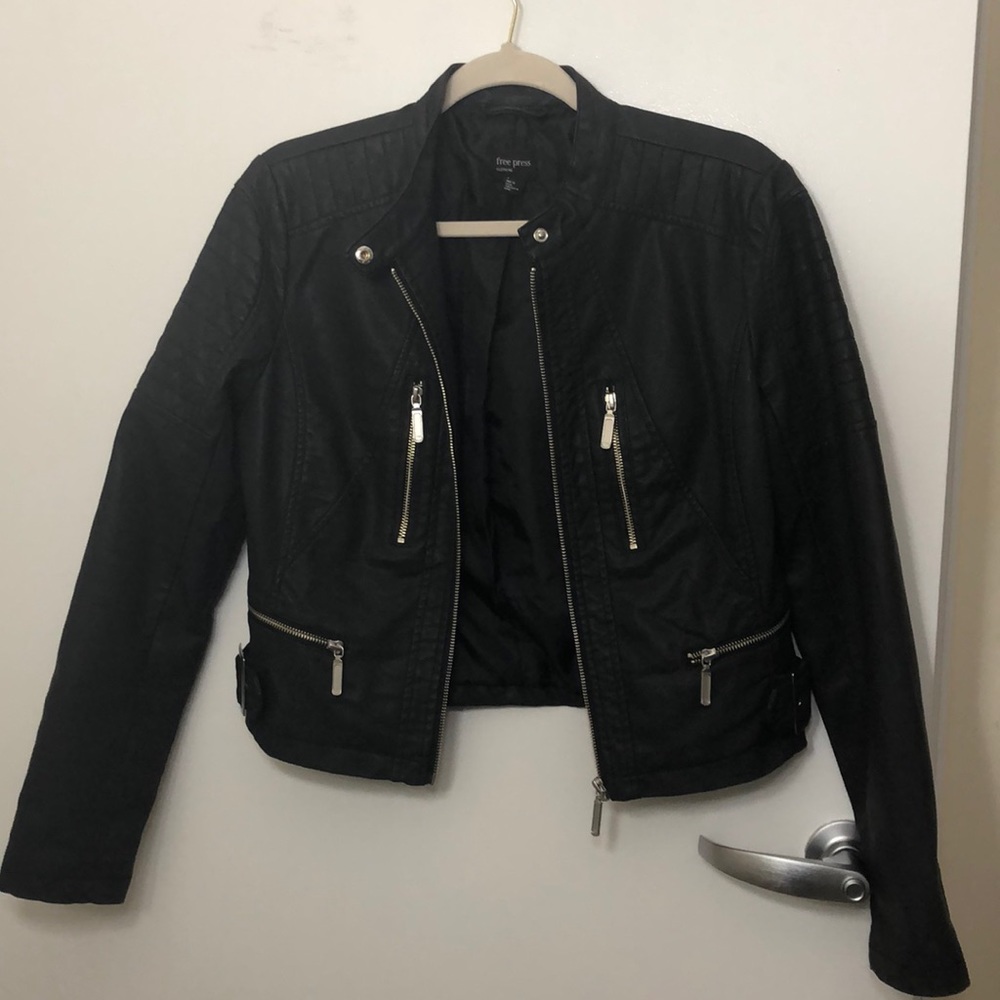 Grey Leather Jacket